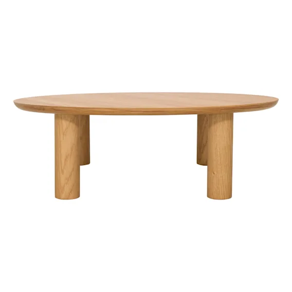 Jacob Round Coffee Table 90cm in Oak Clear Lacquer