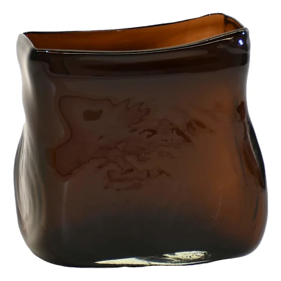 Jaffa Vase Short 20x20cm in Amber
