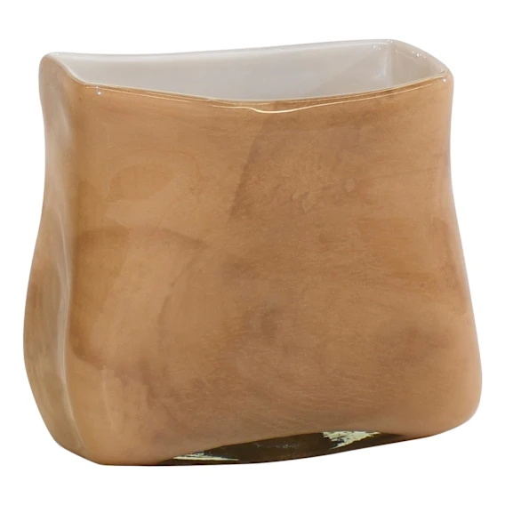 Jaffa Vase Short 20x20cm in Toffee