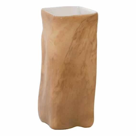 Jaffa Vase Tall 12x30cm in Toffee
