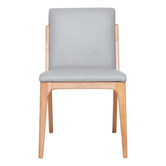 Jensen Dining Chair in Leather Pewter