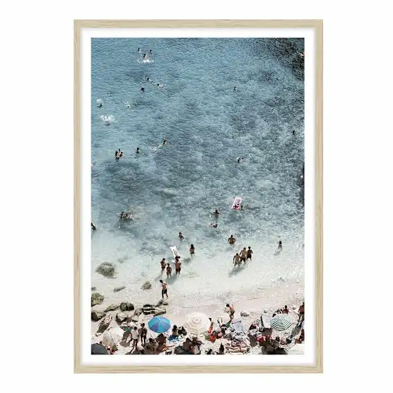 Jelsa Blu Framed Print in 61 x 84cm