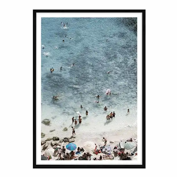 Jelsa Blu Framed Print in 73 x 103cm