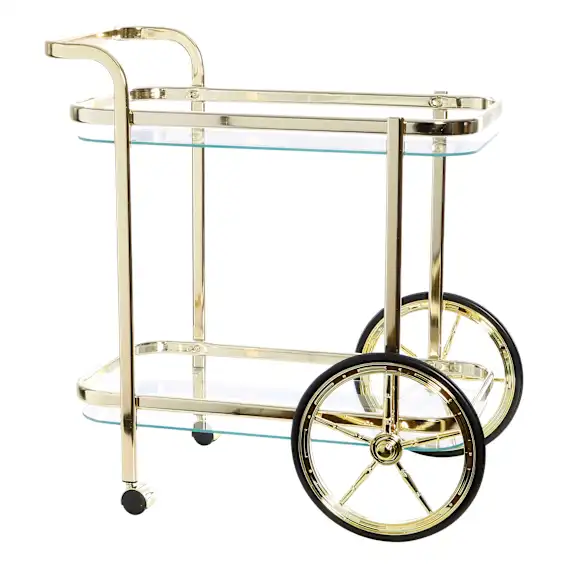 Jones Bar Cart 73 x 74cm in Gold