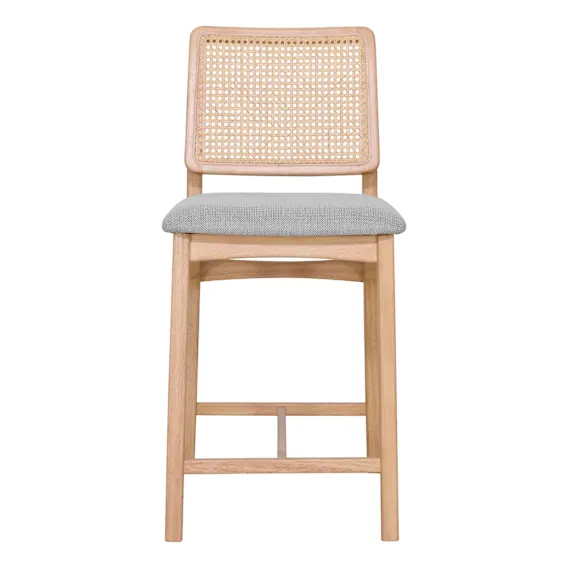 Jonas Bar Chair in Talent Beige / Clear