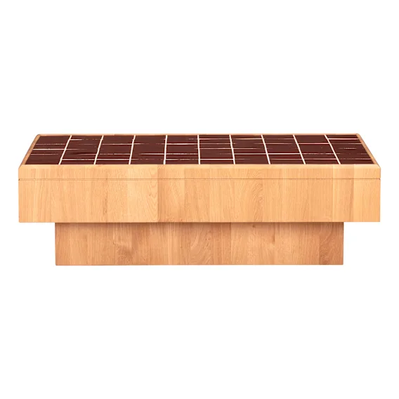 Jolie Coffee Table in Ceramic Chocolate / Oak