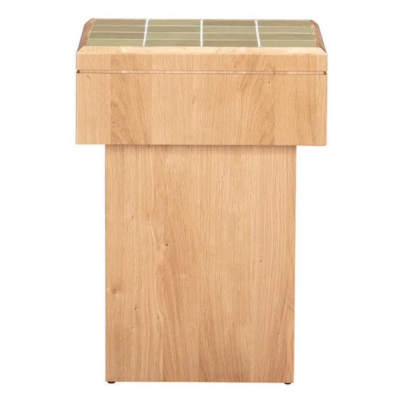 Jolie Side Table in Ceramic Green / Oak