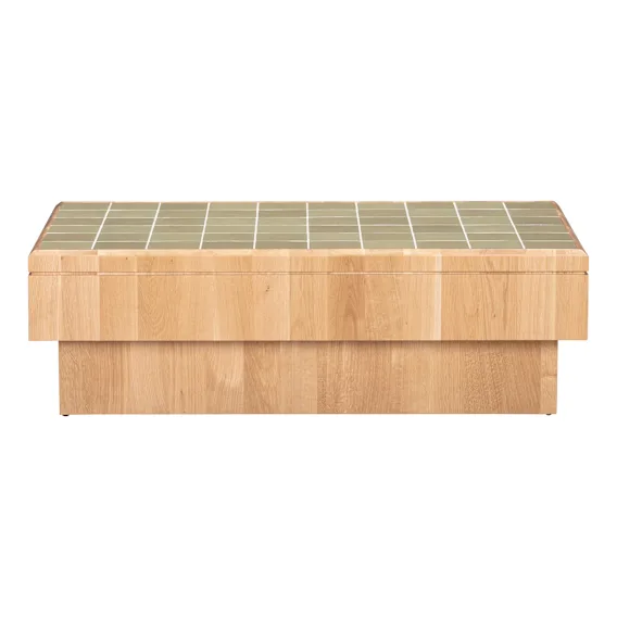 Jolie Coffee Table in Ceramic Green / Oak