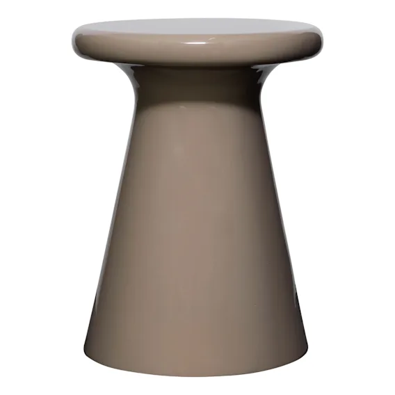 Joy Side Table 40x51cm in High Gloss Taupe