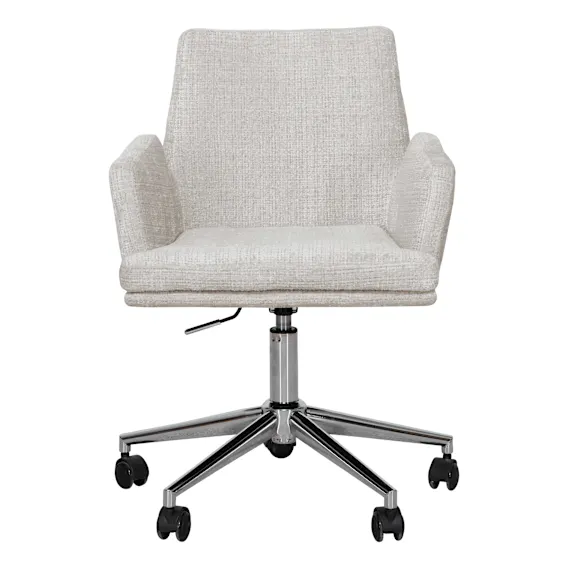 Kelsey Desk Chair in Juto Beige / Chrome Base
