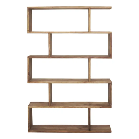 Kote Zig Zag Shelf 120 x 30 x 180cm in Rosewood