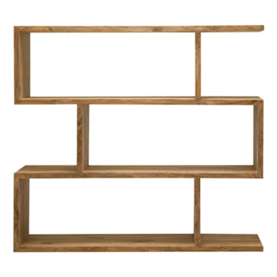 Kote Zig Zag Shelf 120 x 30 x 110cm in Rosewood