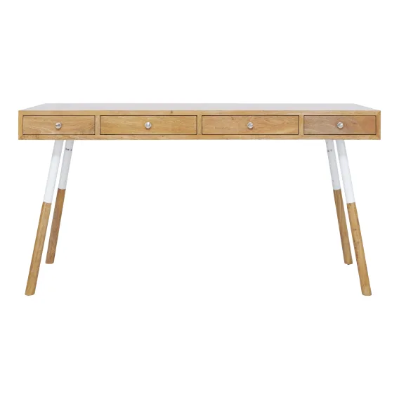 Kortina Desk in Mangwood / White Leg