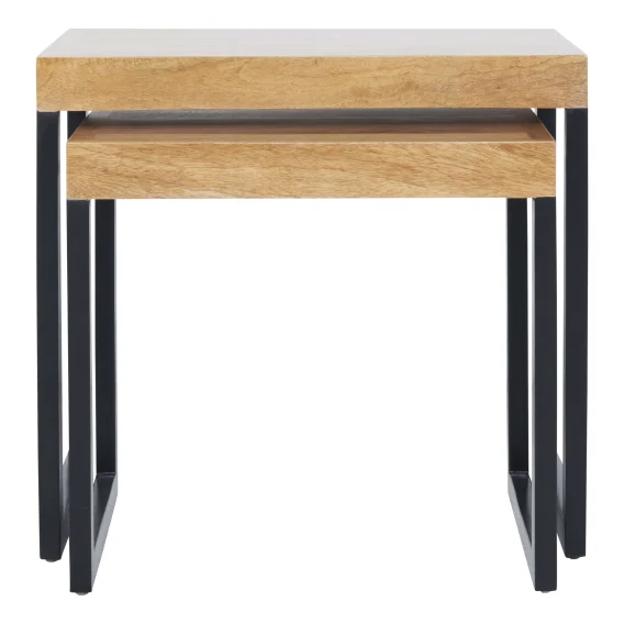 Kortina Nest of Tables in Mangowood / Black Leg