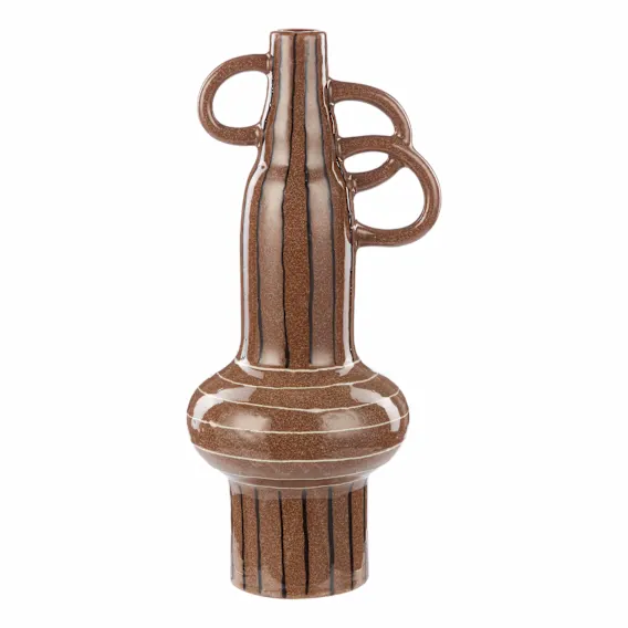 Kos Vase 21x18.5cm in Dark Brown