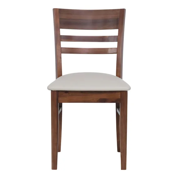 Lawson A Dining Chair in Beige PU / Tasmanian Blackwood