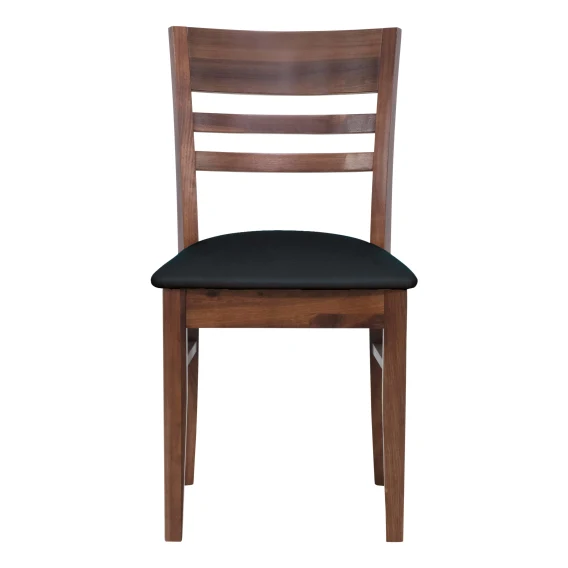 Lawson A Dining Chair in Black PU / Tasmanian Blackwood