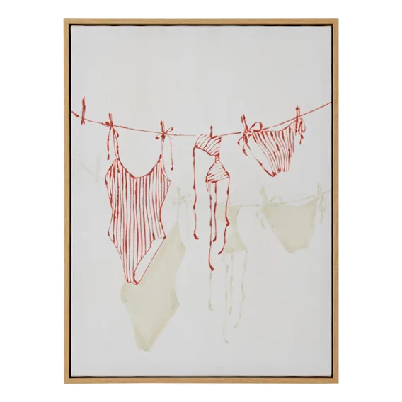 Laundry Box Framed Canvas in 45 x 60cm