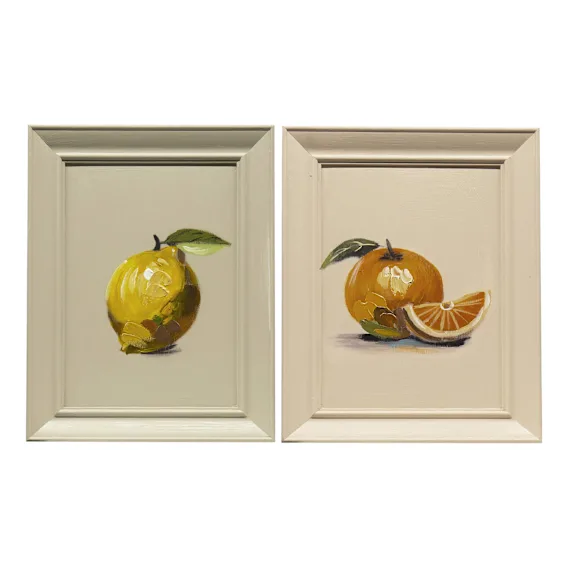 Lemon & Orange Canvas Set of 2 in 30 x 40cm
