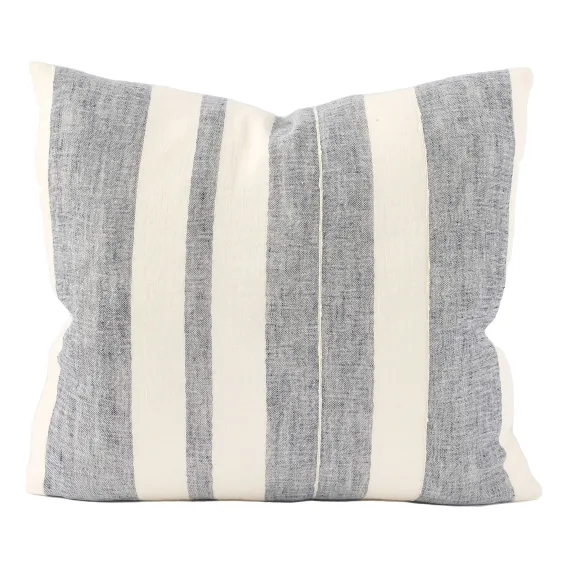 Lido Feather Fill Cushion 50x50cm in White/Navy