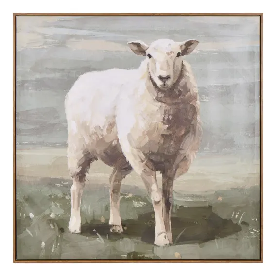 Little Lamb Box Framed Canvas in 80 x 80cm