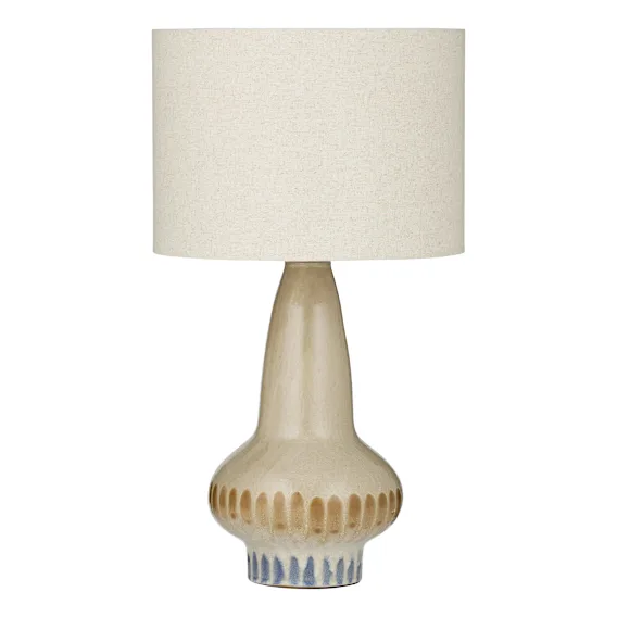 Lindi Table Lamp 32x55cm in Natural / Blue