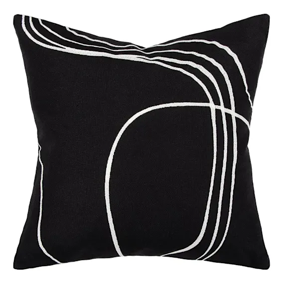 Loveline Feather Fill Cushion 50x50cm in Black