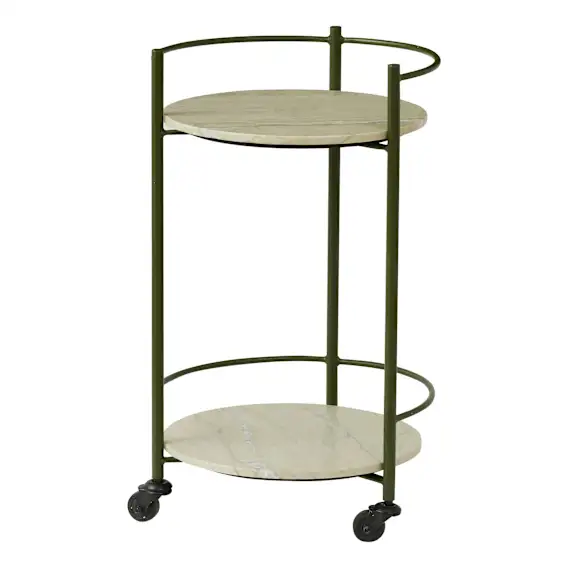 Loren Bar Cart 45x75cm in Green