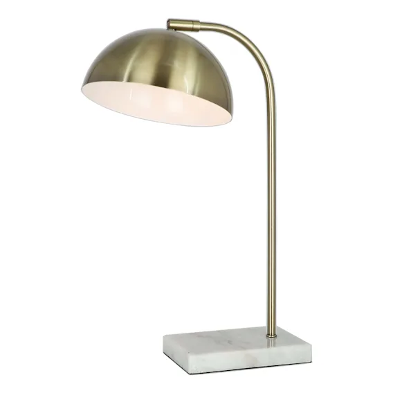 Loomy Table Lamp 20x48cm in White / Brass