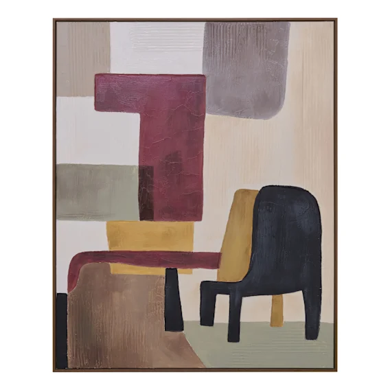 Lounging 3 Box Framed Canvas in 82 x 102cm