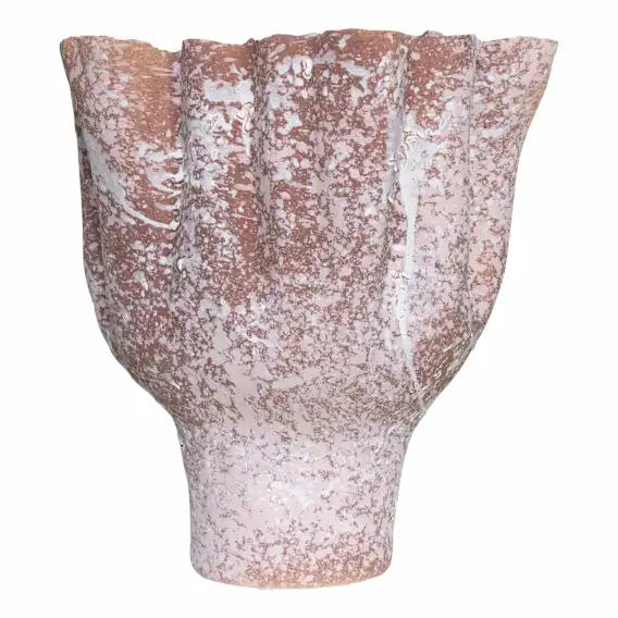 Lumi Vase 32x35cm in Mottled Brown