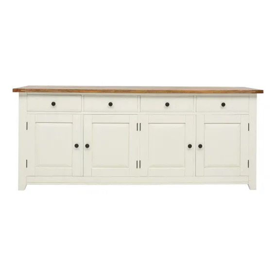 Mango Creek 4 Door Buffet 208cm in Clear / White