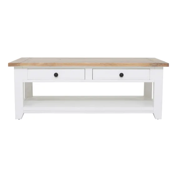 Mango Creek Coffee Table 130cm in Clear / White