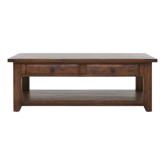 Mango Creek Coffee Table 130cm in Mangowood Rustic Chocolate