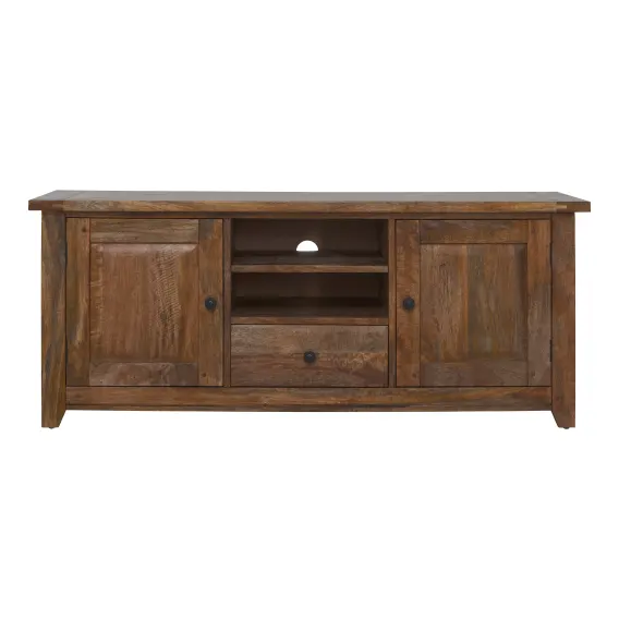 Mango Creek Entertainment Unit 160cm in Rustic Chocolate