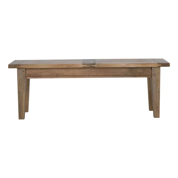 Mango Creek Bench 130cm (For 170 Dining Table) in Clear Lacquer