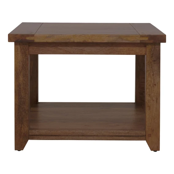 Mango Creek Side Table 60cm in Rustic Chocolate