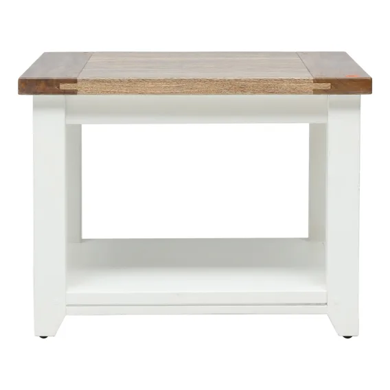 Mango Creek Side Table 60cm in Clear / White