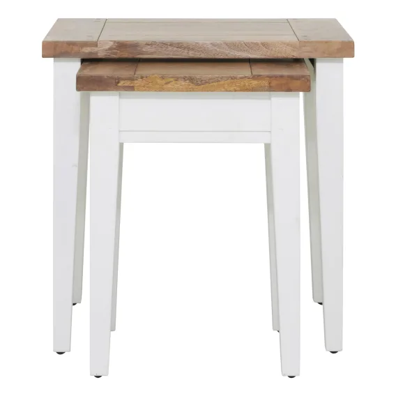Mango Creek Nest of Tables in White / Clear Lacquer