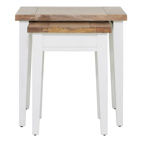 Mango Creek Nest of Tables in White / Clear