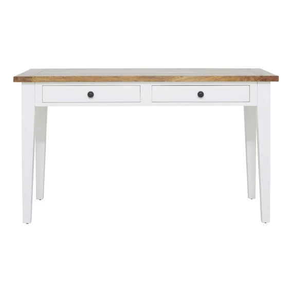 Mango Creek Desk in White / Clear