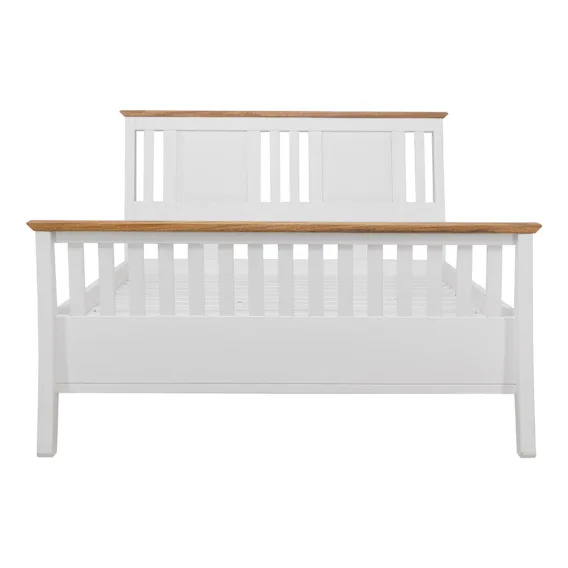 Mango Creek Queen Bed Frame in Clear Lacquer / White