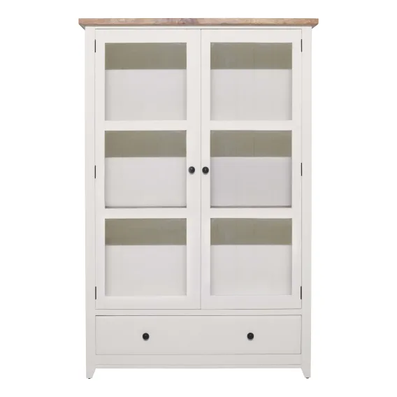 Mango Creek Double Display Unit in White / Clear