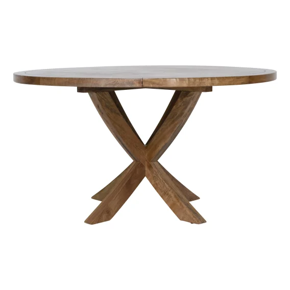 Mango Creek Round Dining Table 120cm in Clear Lacquer