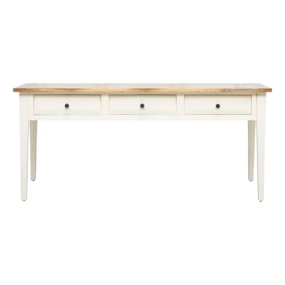 Mango Creek Large Console 194cm in White / Clear Lacquer