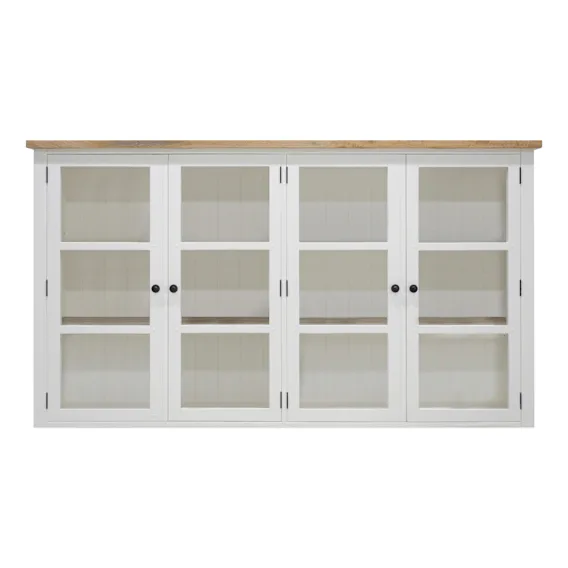 Mango Creek Hutch for 4 Door Buffet in Clear / White