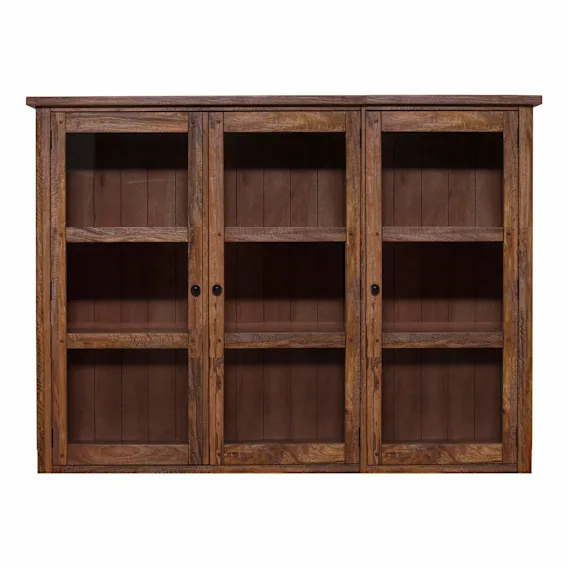 Mango Creek Hutch for 3 Door Buffet in Rustic Chocolate