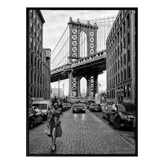 Manhattan Bridge Box Framed Canvas in 63 x 93cm