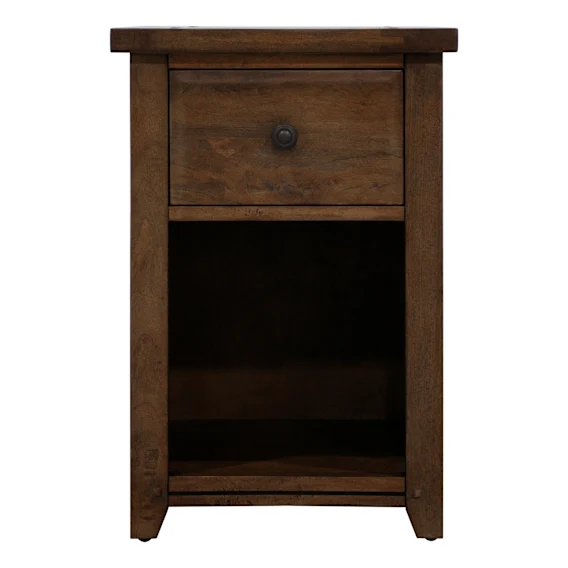 Mango Creek Bedside Table in Rustic Chocolate
