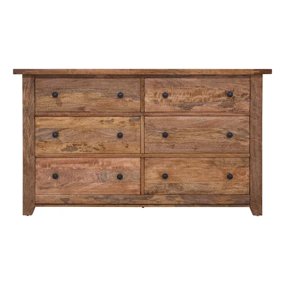 Mango Creek 6 Drawer Dresser in Clear Lacquer